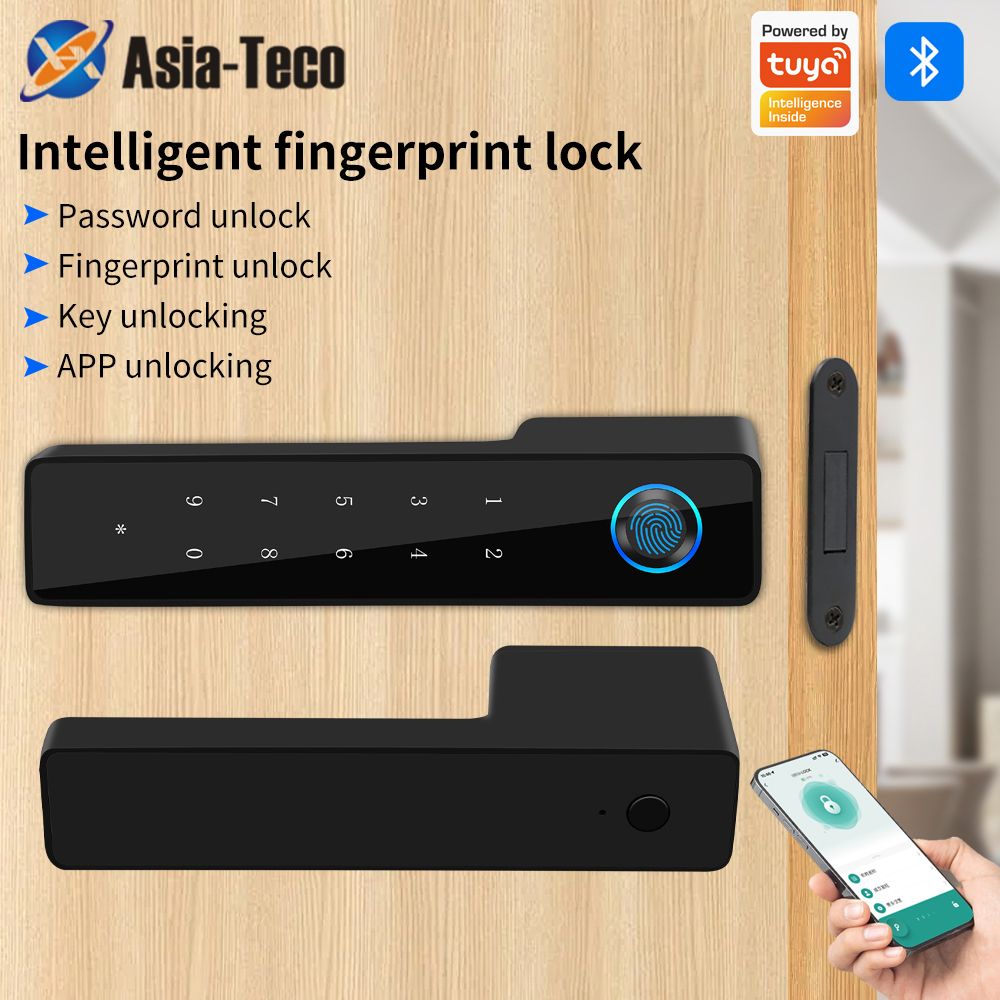 Woodworking Oil Finish - Minimalist Electronic Fingerprint Silent Door Lock