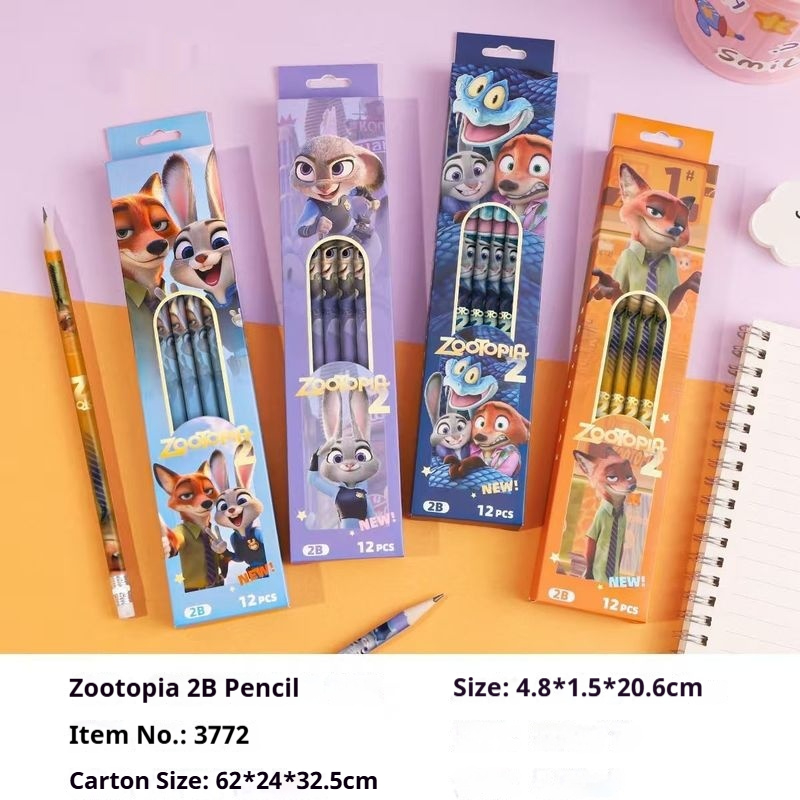 Woodworking School - 2026 12pcs/Box Zootopia Pencil Set Cartoon