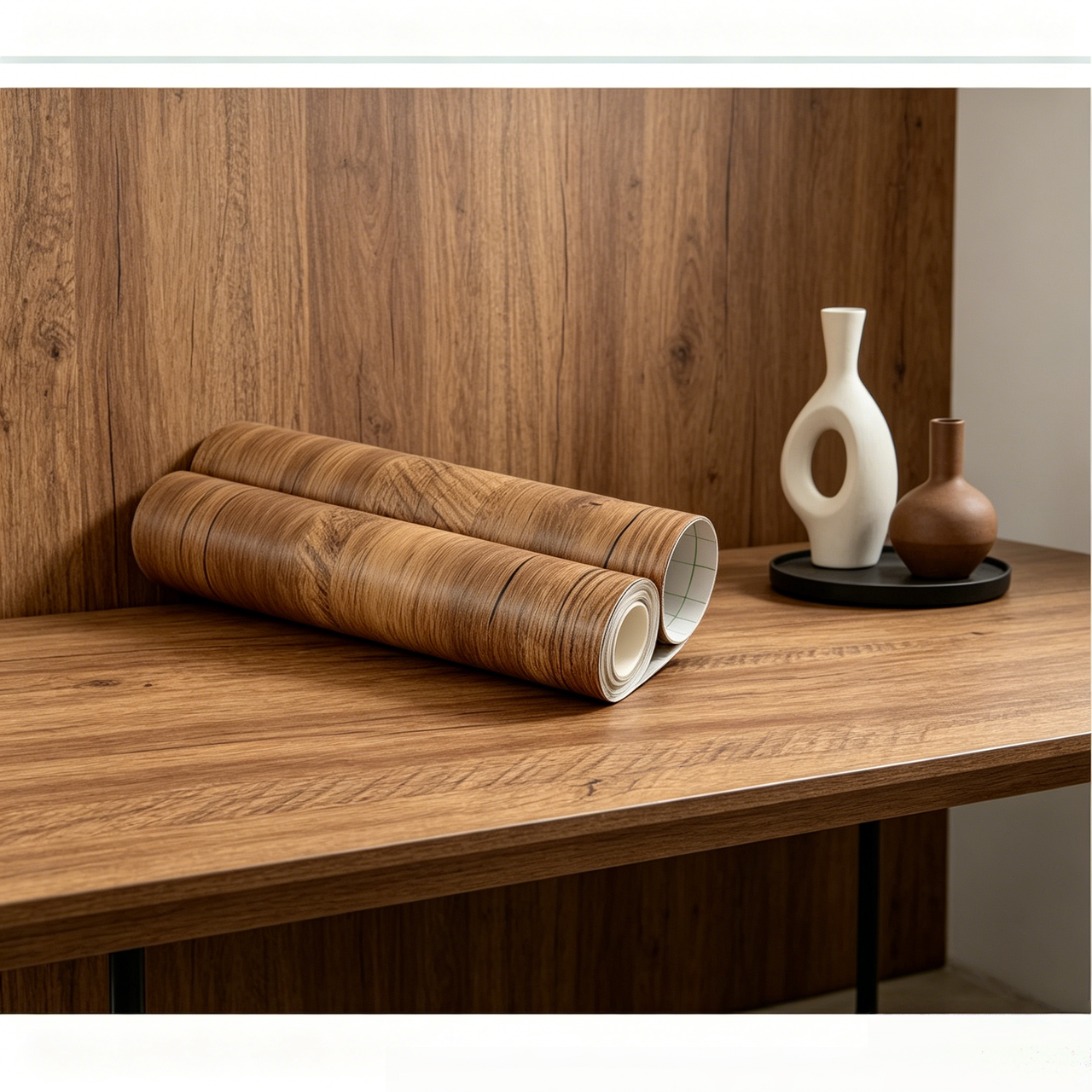 Woodworking Oil Finish - 1 Roll PVC Wood Grain Contact