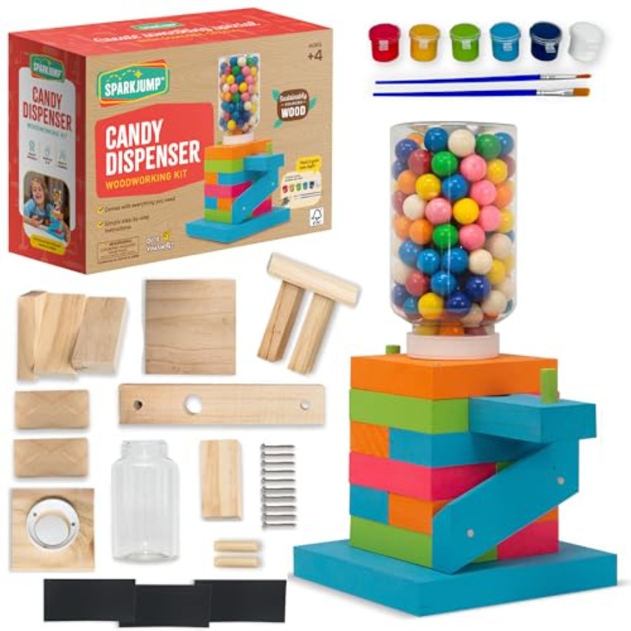 Woodworking Diy - Candy Dispenser Woodworking Kit Complete STEM