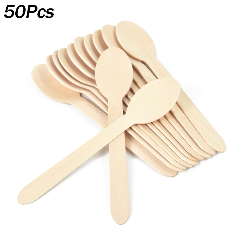 50Pcs Disposable Wooden Spoon  - Woodworking School recensie en prijs