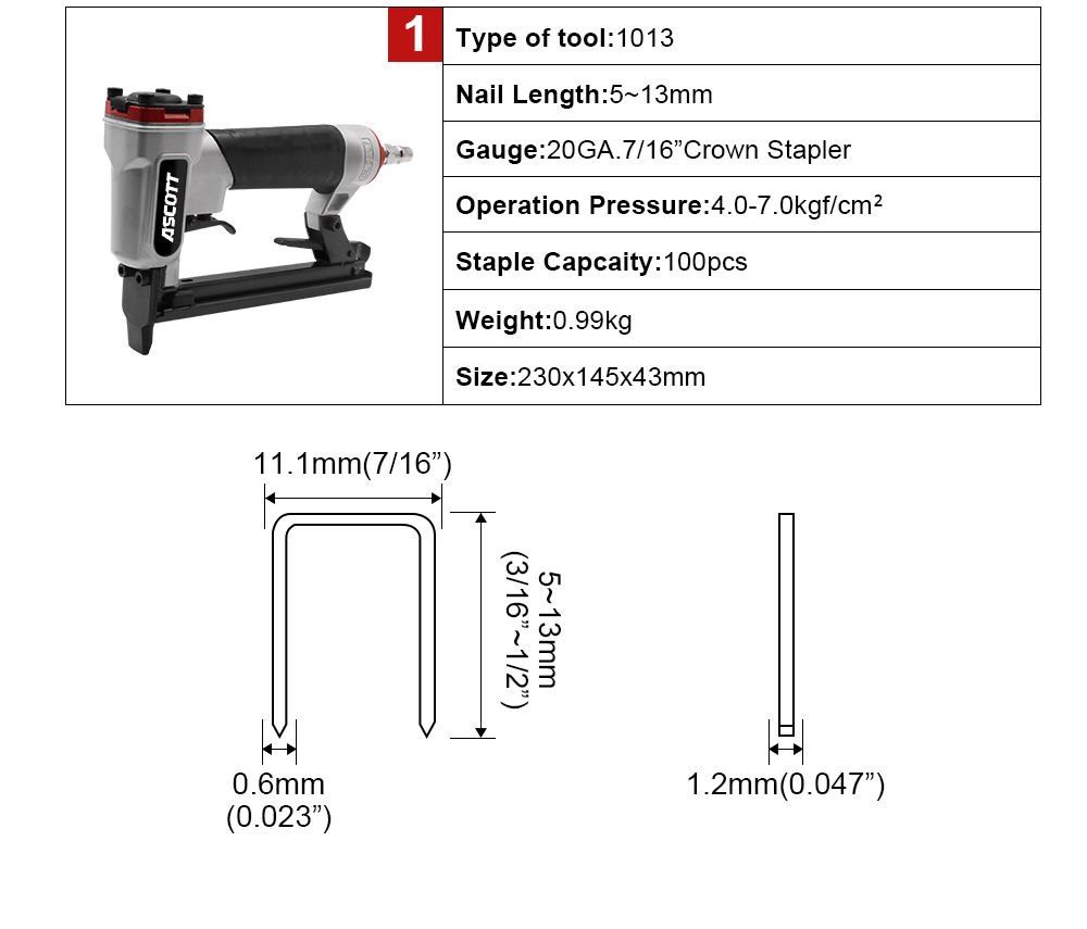 20GA 5-13mm 100pcs 1013j Indus - Woodworking Diy recensie en prijs