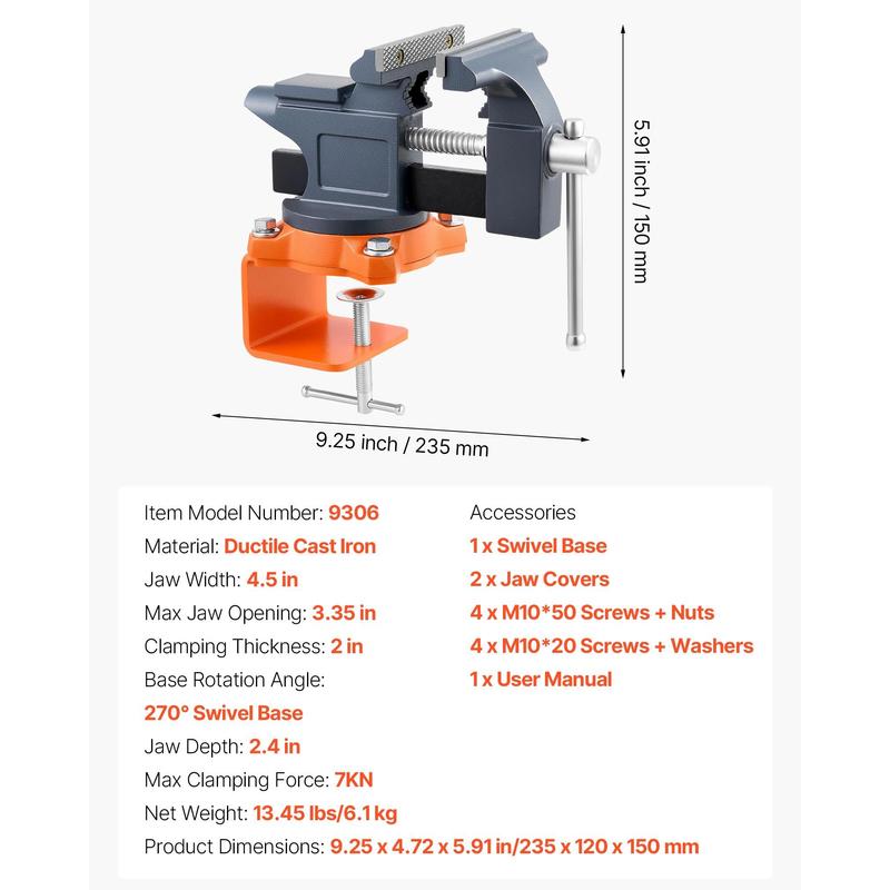 Bench Vise, 4.5 Inch, Portable - Woodworking Vice Quick Release recensie en prijs