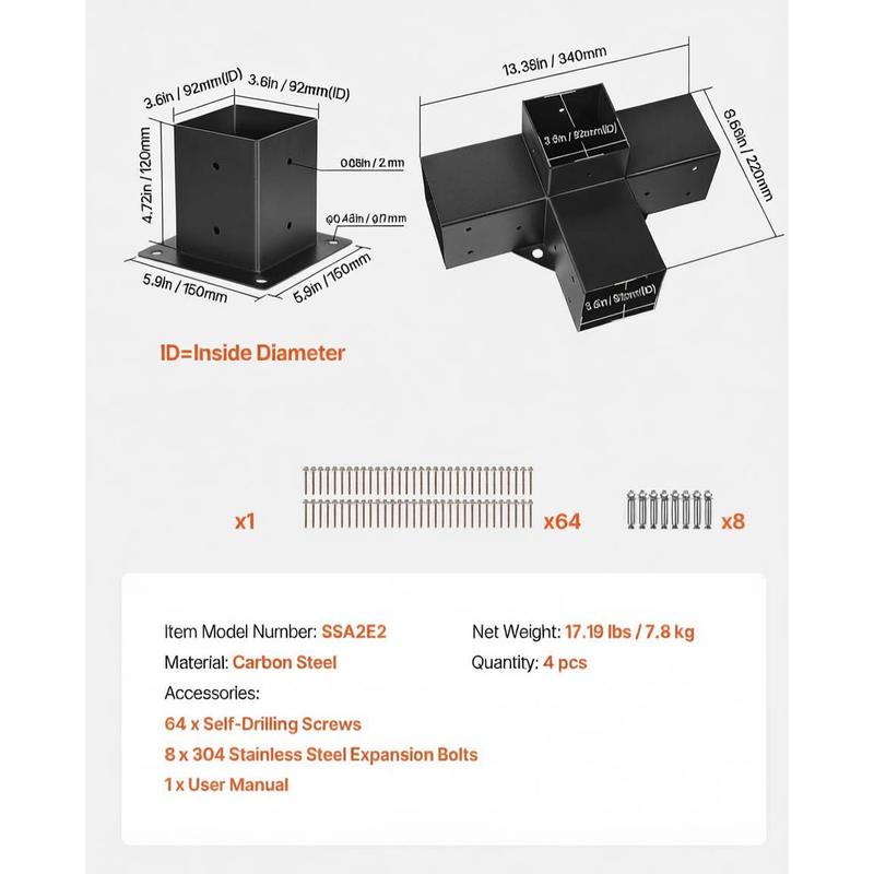 Pergola Bracket Kit, 4x4 Inch  - Woodworking Diy recensie en prijs