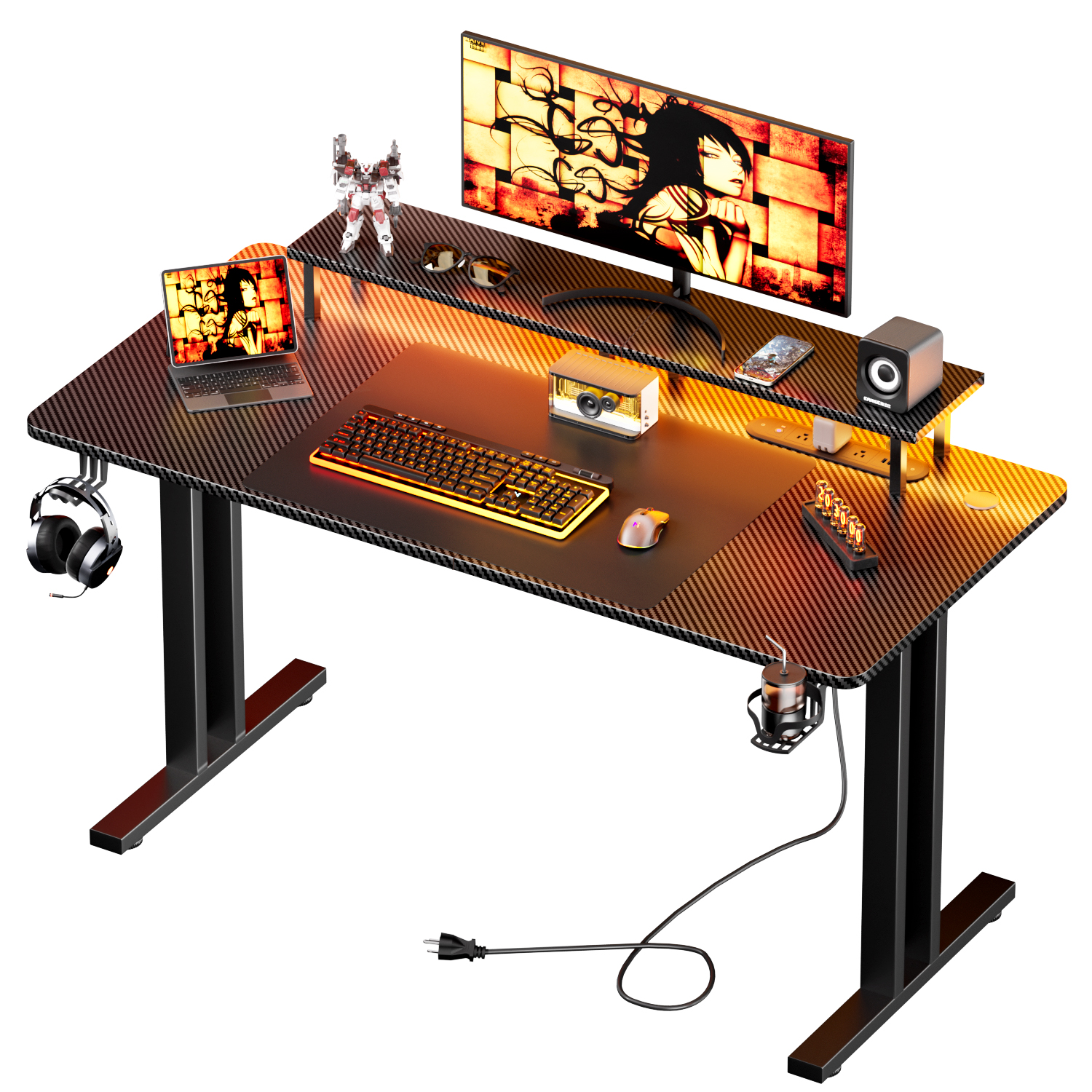 Gaming Desk with LED Lights &  - Woodworking School recensie en prijs