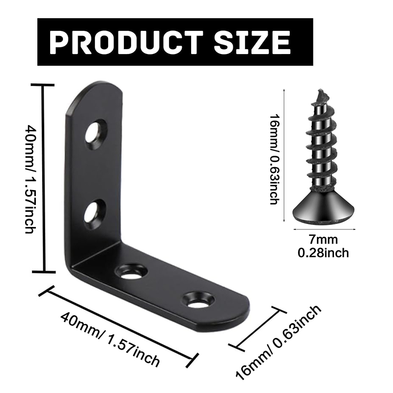 6-20 Pcs Black Corner Brace L  - Woodworking Joints recensie en prijs