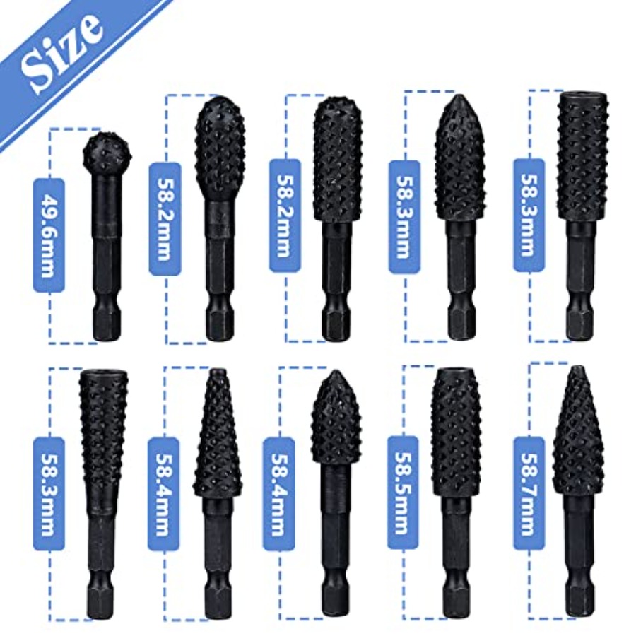 10 Pieces Rotary Burr Rasp Set - Woodworking Diy recensie en prijs