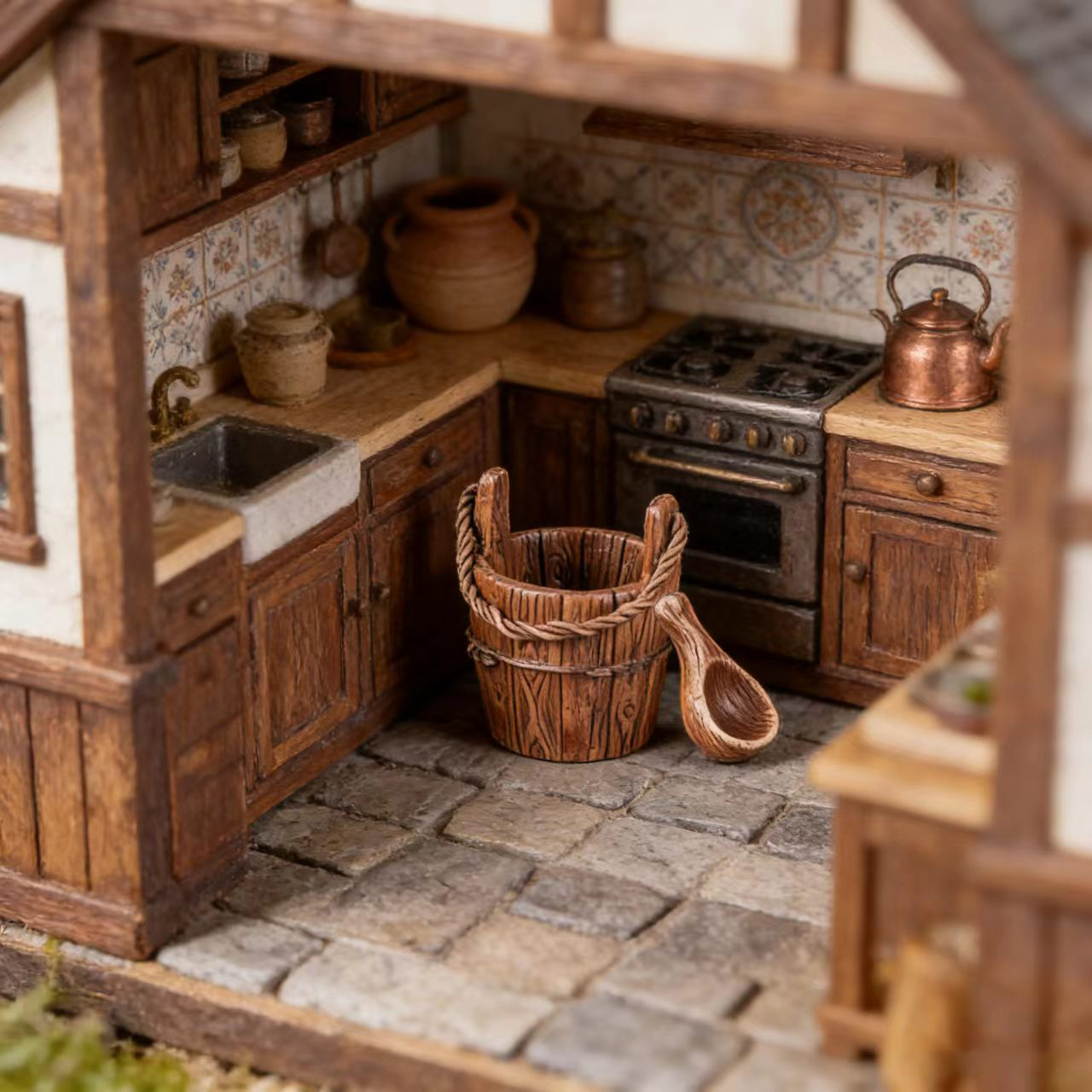 Miniature dollhouse wooden bar - Woodworking Diy recensie en prijs