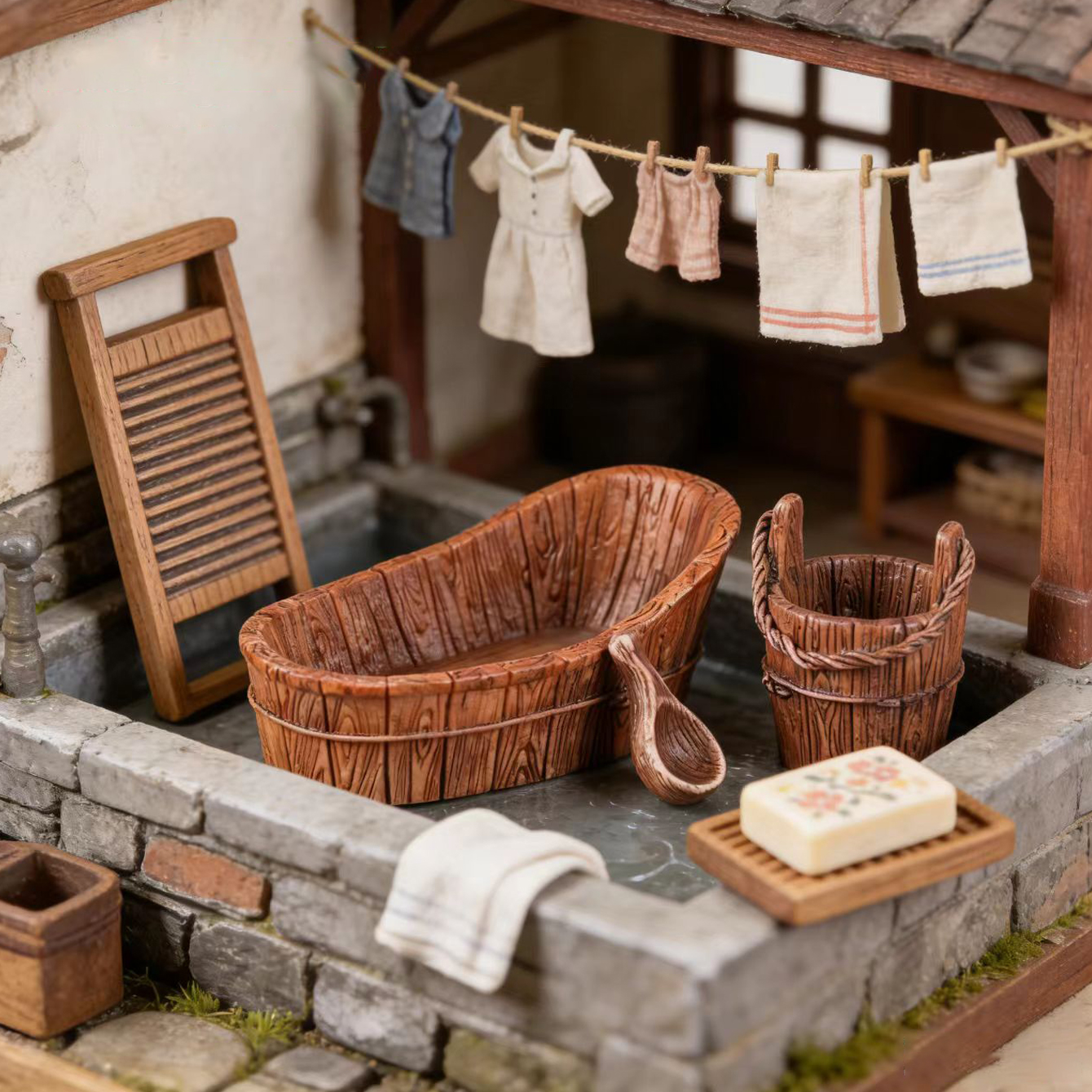 Miniature dollhouse wooden bar - Woodworking Diy recensie en prijs