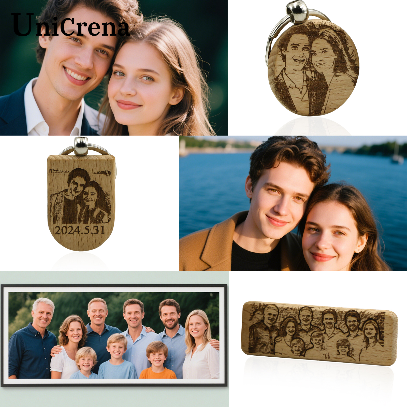 Unicrena Custom Photo Wood Key - Woodworking Logos recensie en prijs