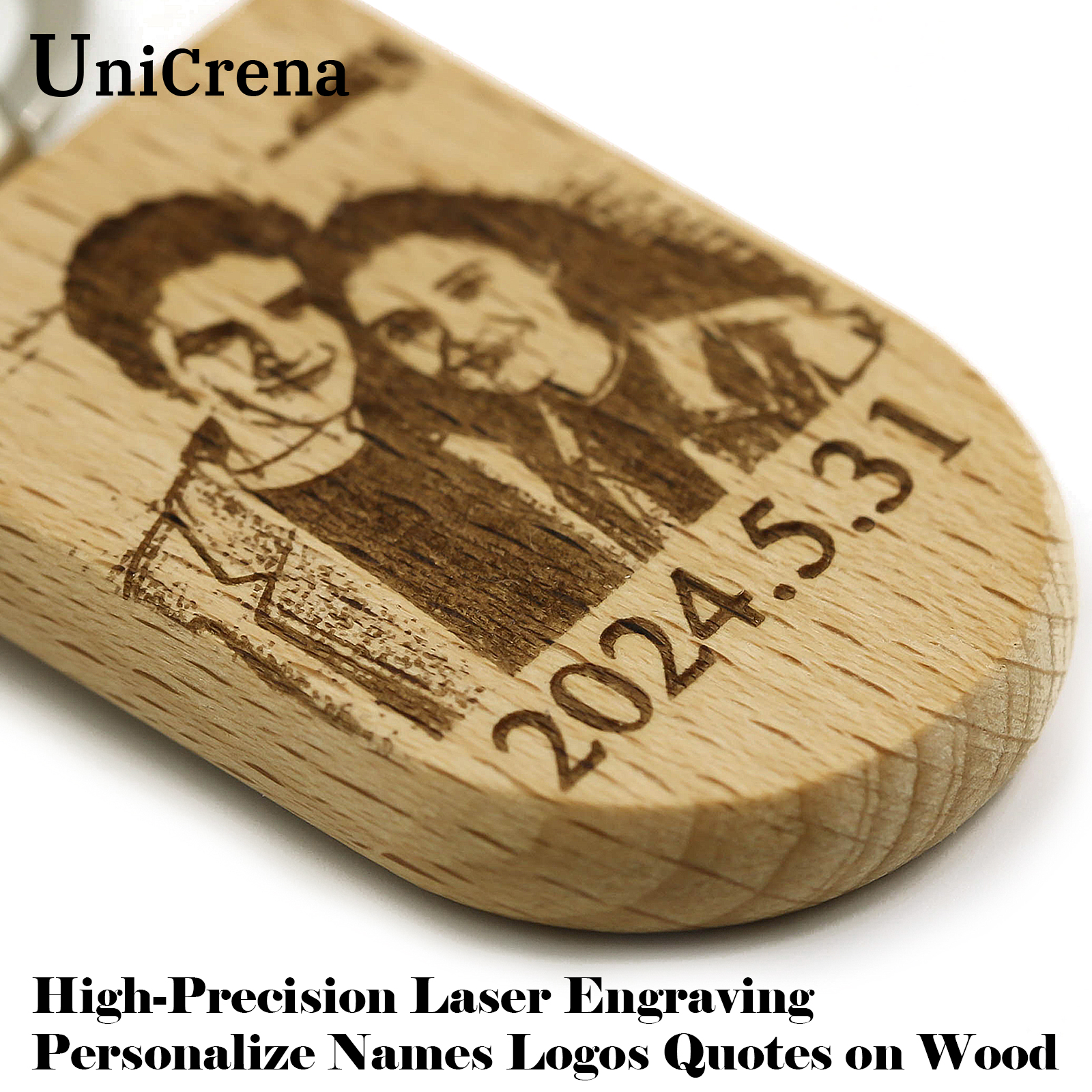 Unicrena Custom Photo Wood Key - Woodworking Logos recensie en prijs