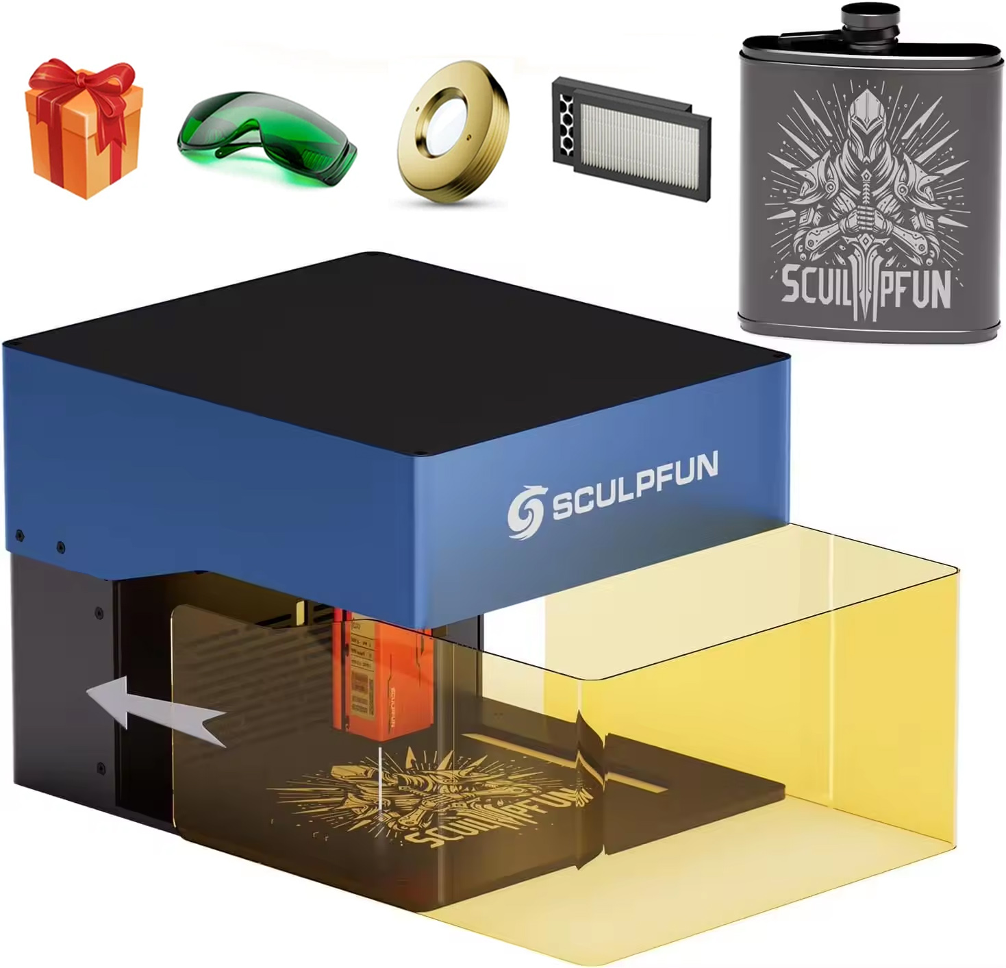 Sculpfun iCube Pro 10W Laser E - Woodworking Logos recensie en prijs