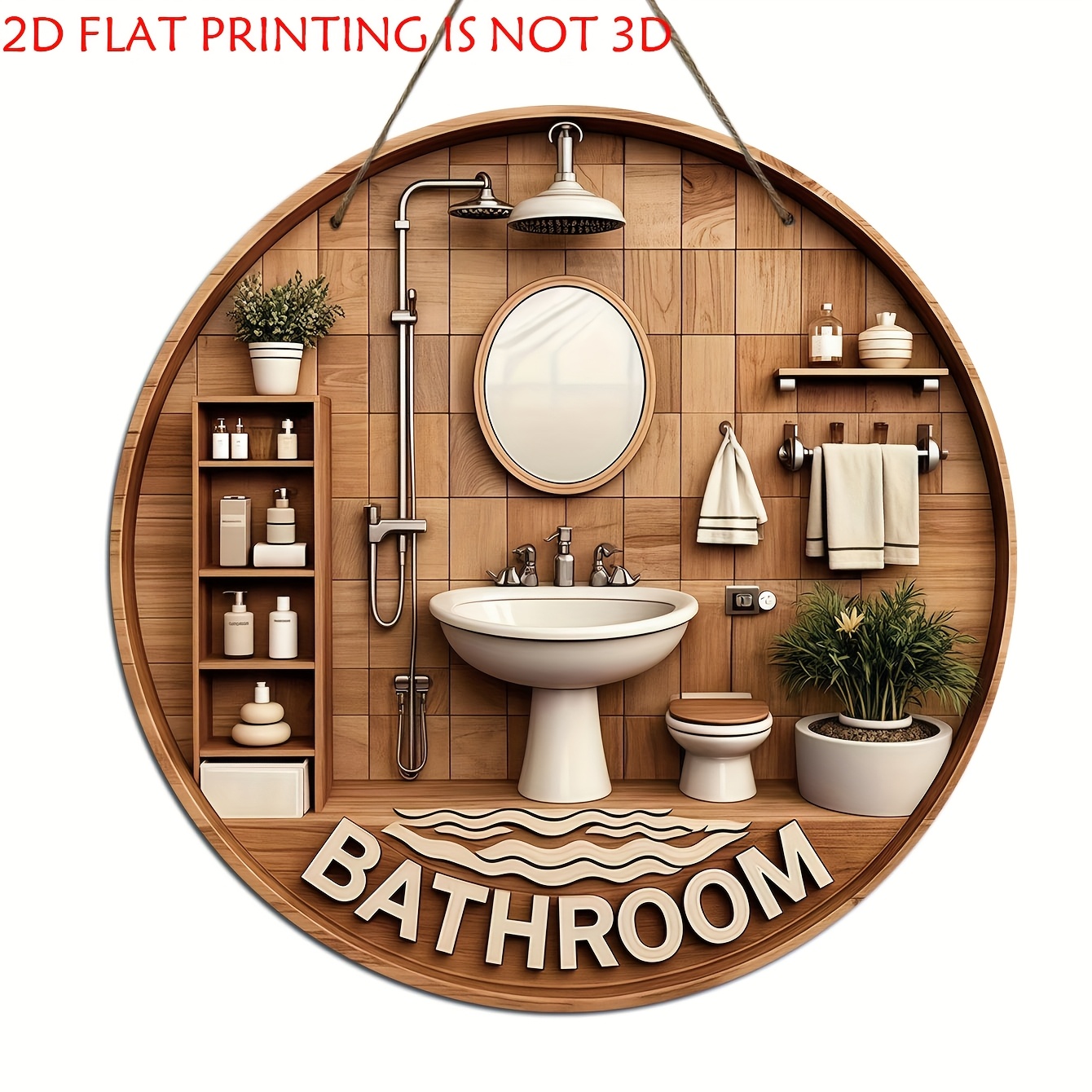 One 2D flat circular bathroom  - Woodworking Logos recensie en prijs