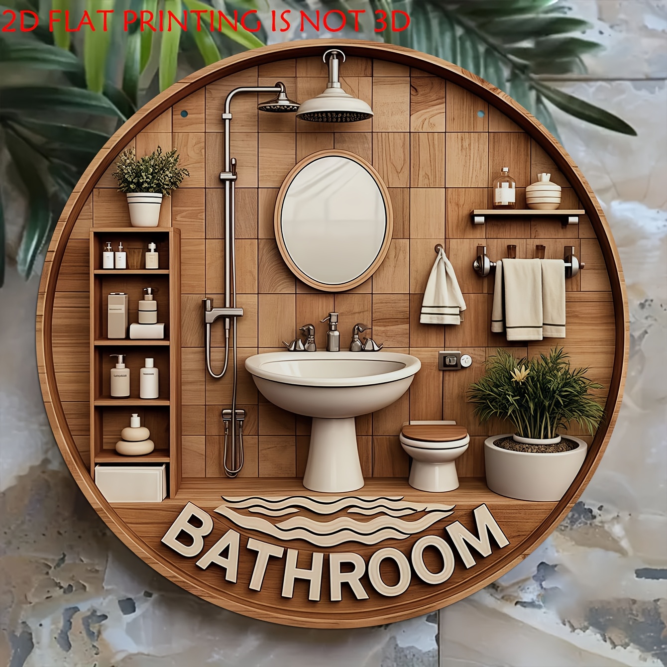 One 2D flat circular bathroom  - Woodworking Logos recensie en prijs