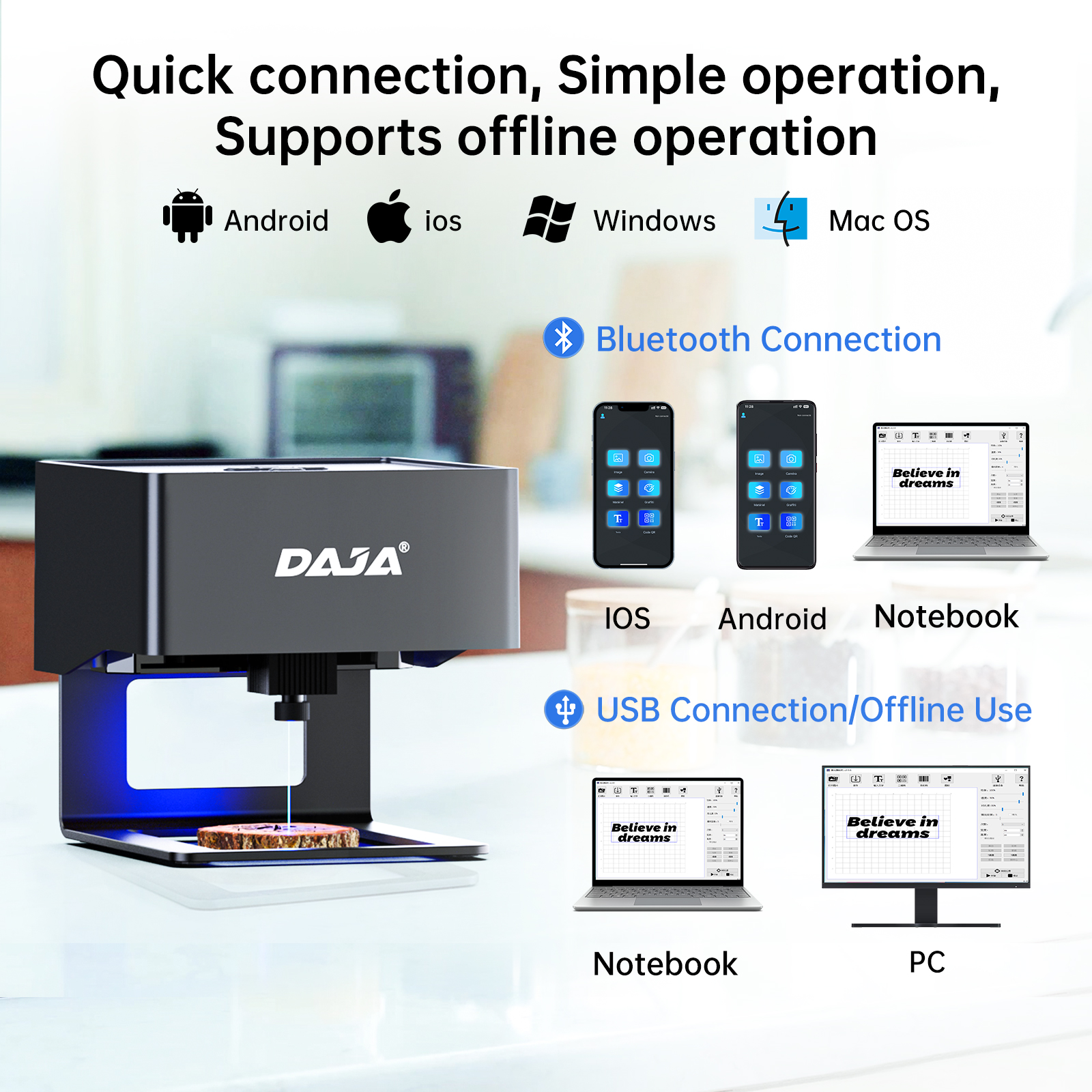 DAJA DJ6 Mini Portable Laser E - Woodworking Logos recensie en prijs